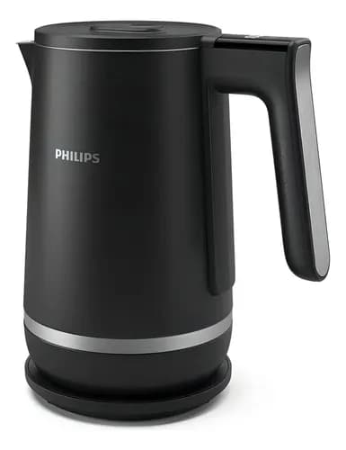 Pava Eléctrica Philips Hd9396 1.7l Digital, 6 Temperaturas, Mantiene Caliente, Corte Mate, 2200w Color Negro Mate
