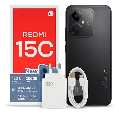 Xiaomi Redmi 15c 256gb 16gb Ram Negro Dual Sim Origínal