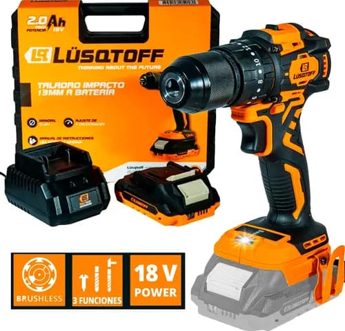 Taladro Percutor Atornillador Inalam Brushless Lusqtoff 13mm