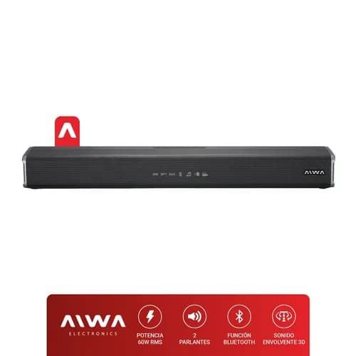 Barra De Sonido Aiwa AW-BS502N 60w Bluetooth Hdmi Aux Opt